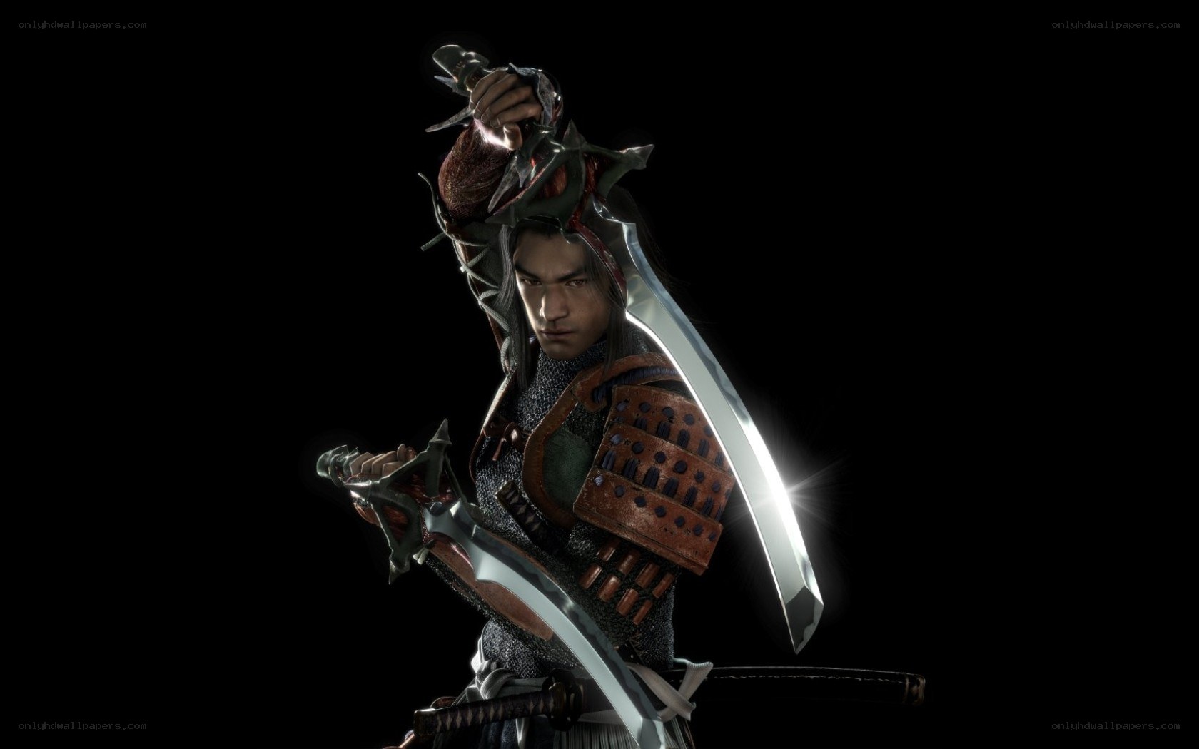 samurai warrior with swords