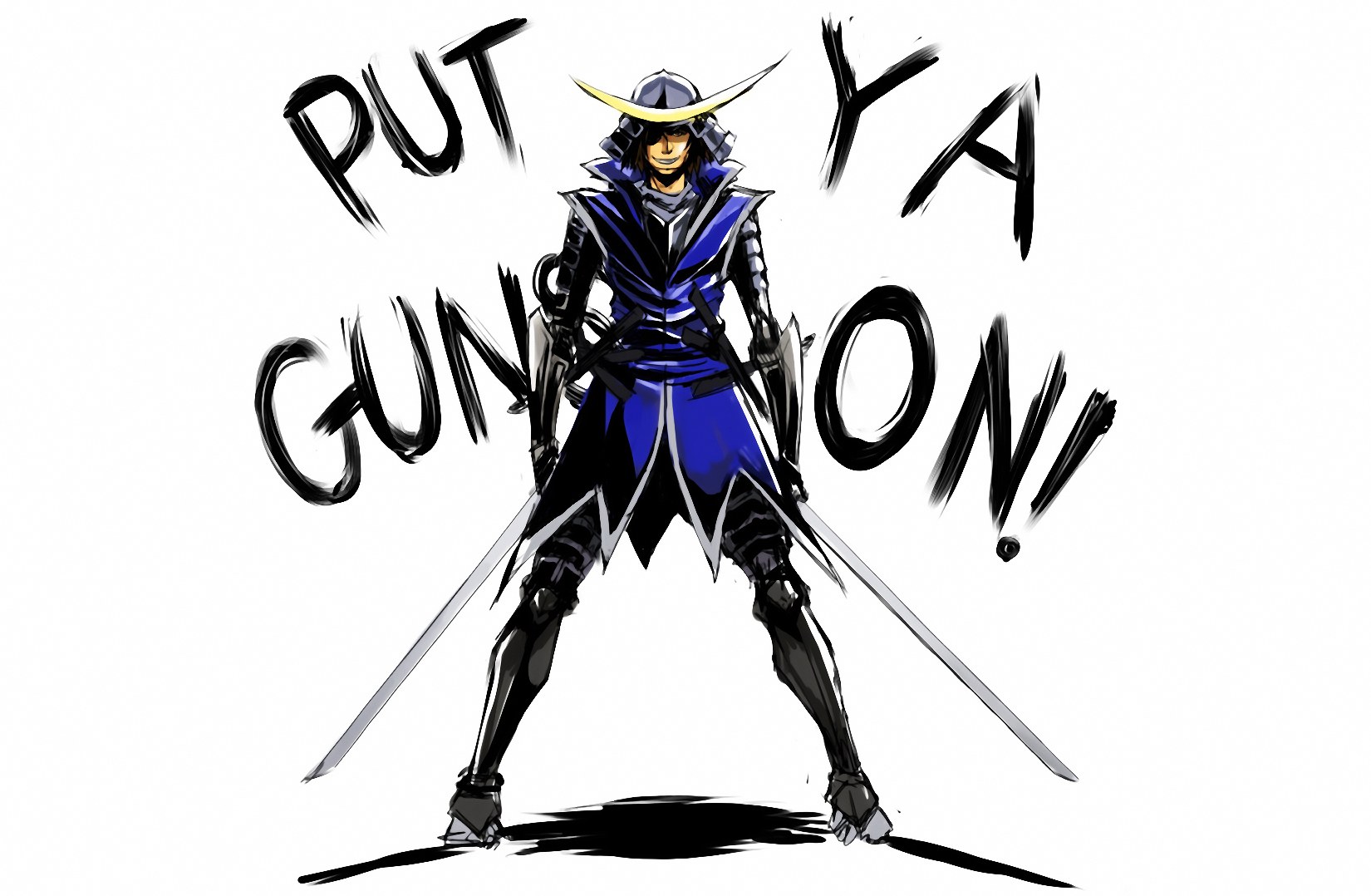 samurai warrior with swords