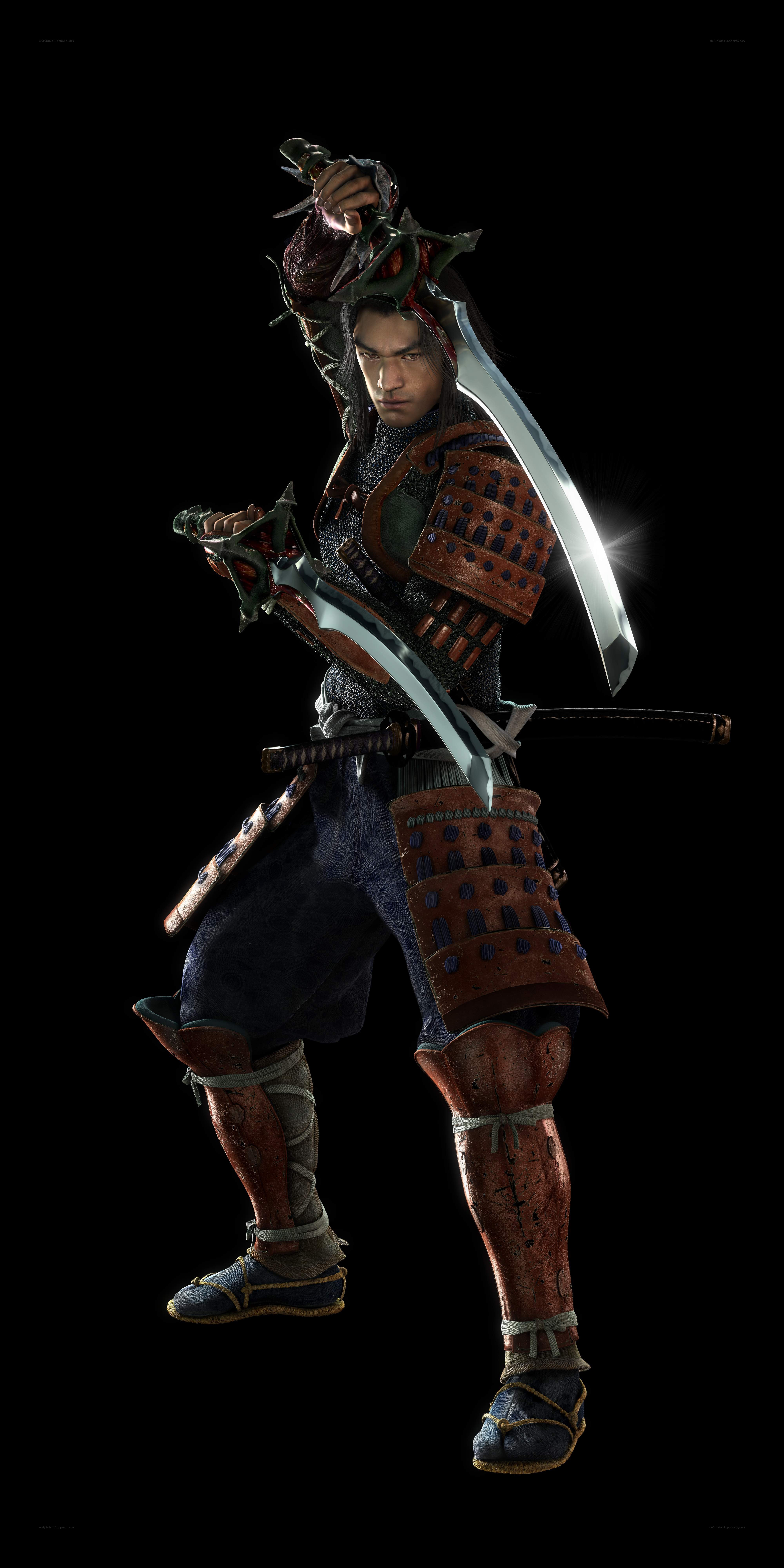 samurai warrior with swords