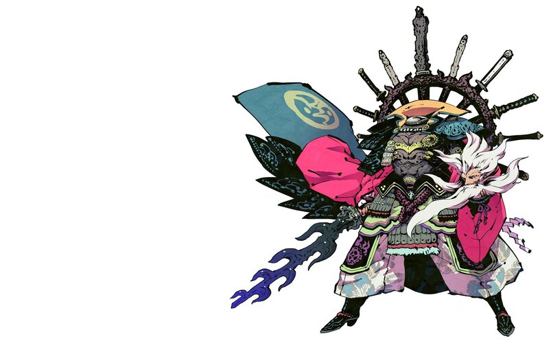 samurai warrior with swords