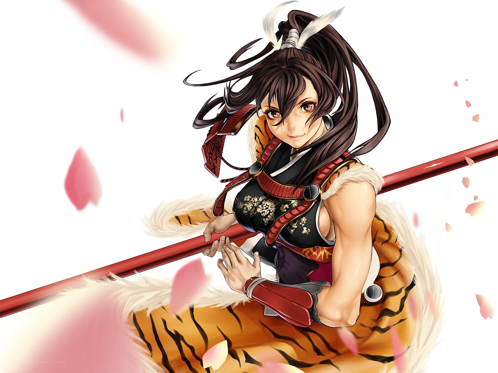 samurai warrior with tiger fur