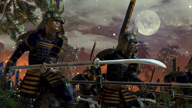 Samurai warriors at night