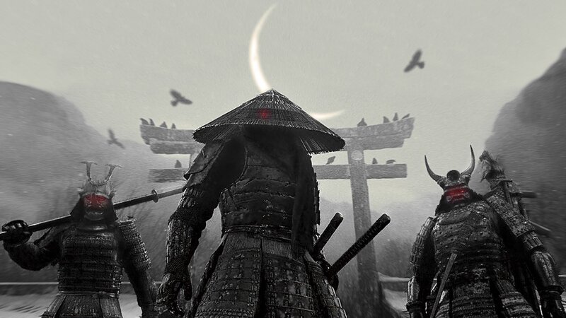 Samurai Warriors — Black, Dramatic, Night