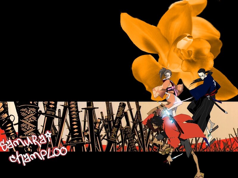 Samurai Warriors Fighting — Black, Dramatic, Anime