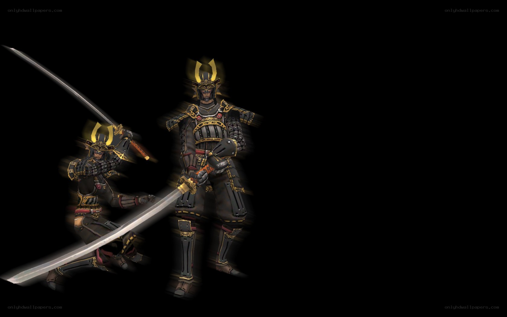 Samurai warriors in armor