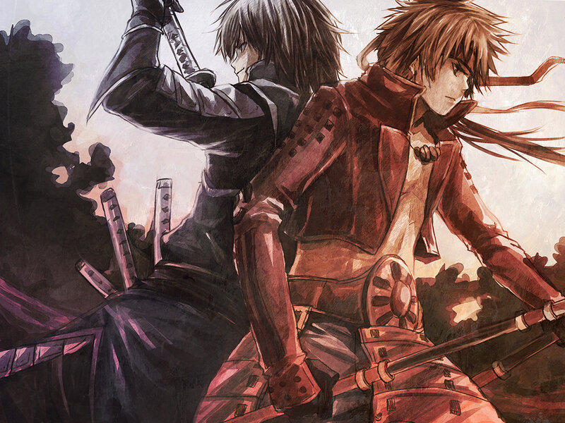 Samurai warriors in battle