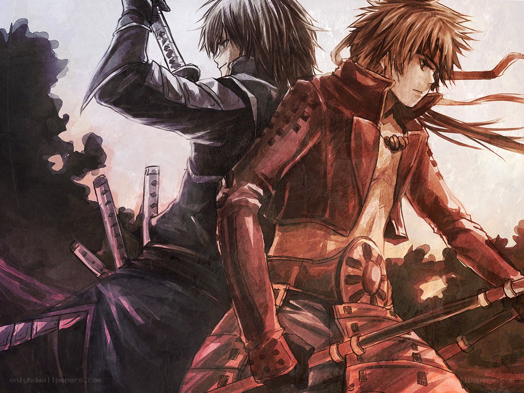 Samurai warriors in battle