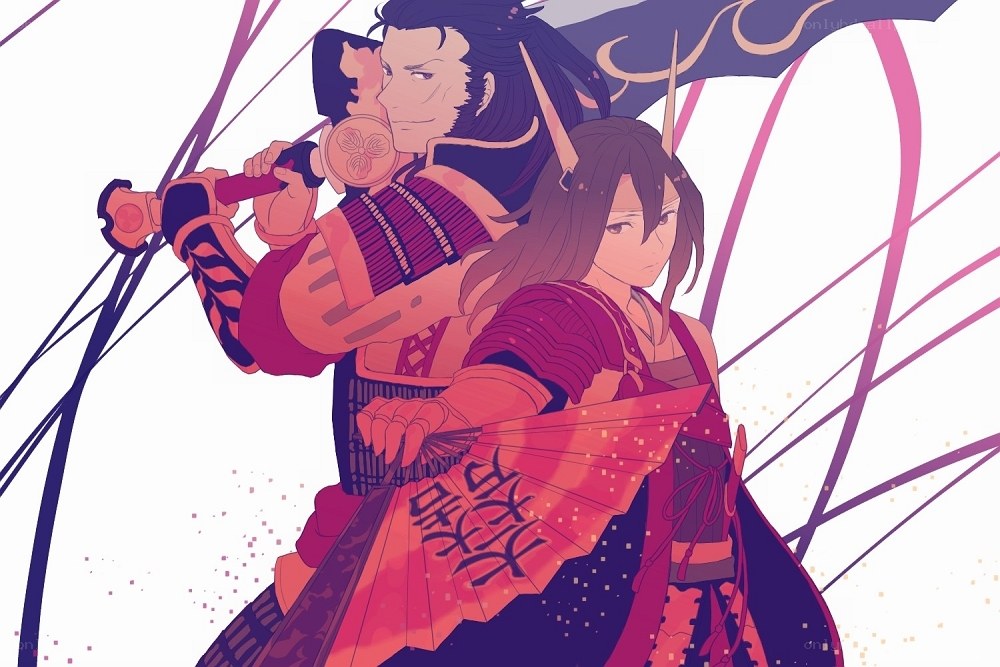 Samurai warriors in combat