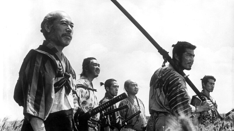 Samurai Warriors in Field — Black