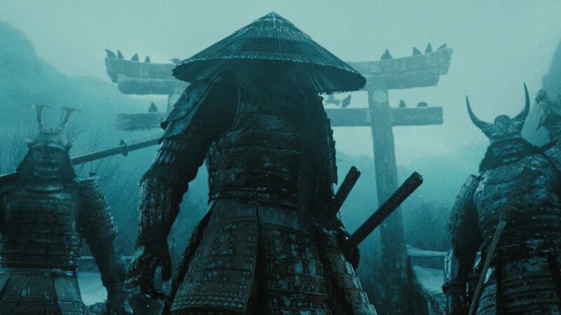 Samurai Warriors in Fog — Blue