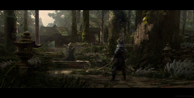 Samurai Warriors in Forest