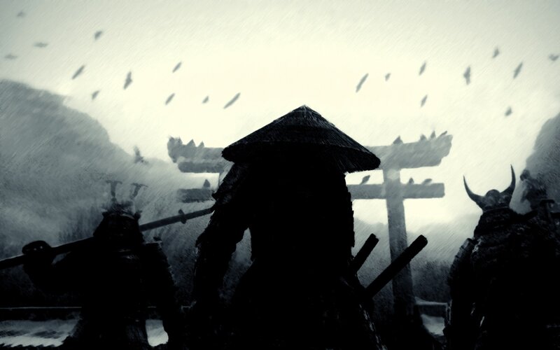 Samurai Warriors in Rain