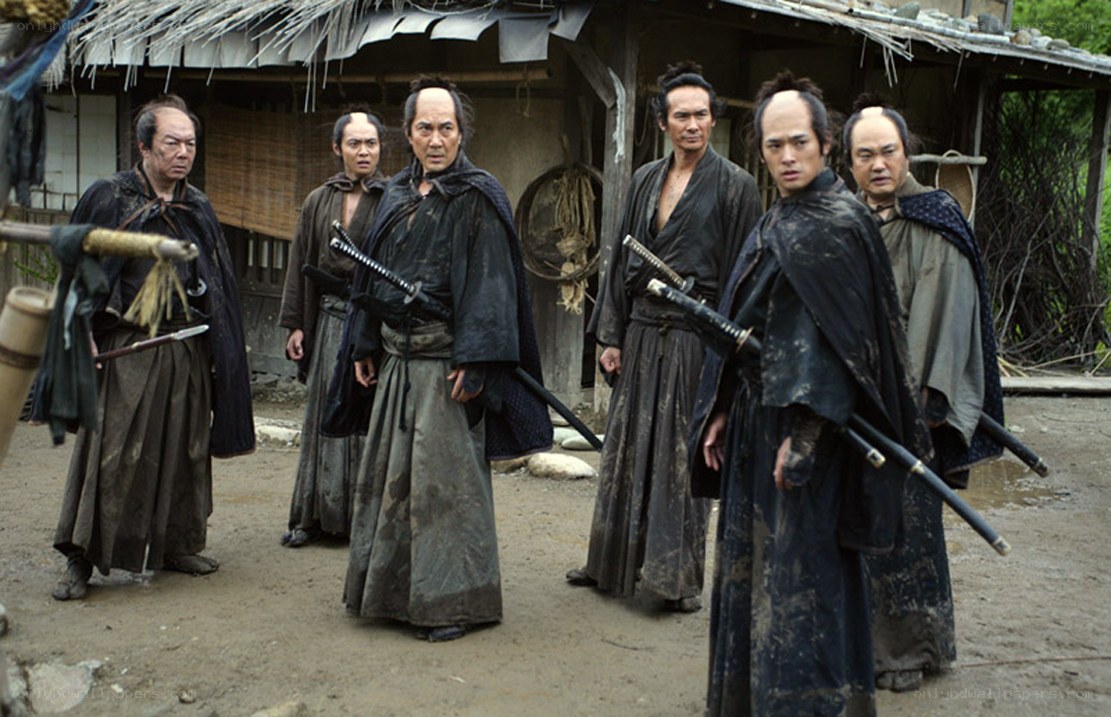 samurai warriors in village