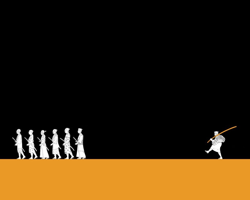 Samurai Warriors Walking