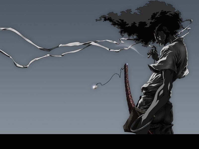 samurai with afro and sword