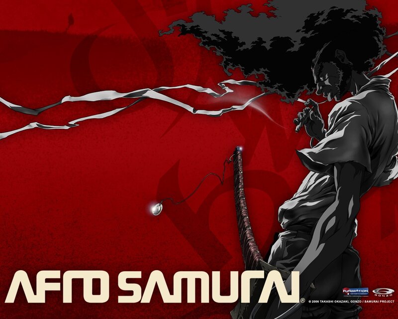 Samurai with Afro — Red