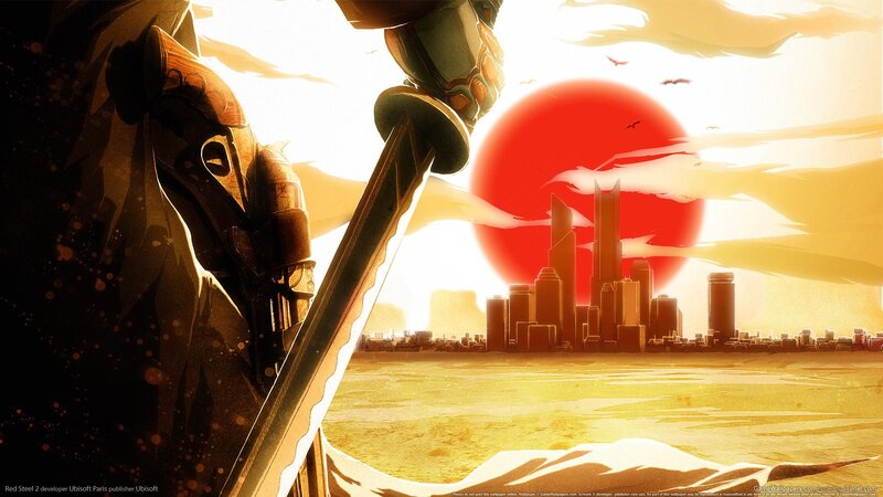 Samurai with Sword — Red