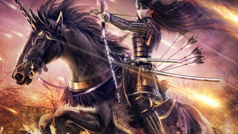 Samurai Woman on Horse