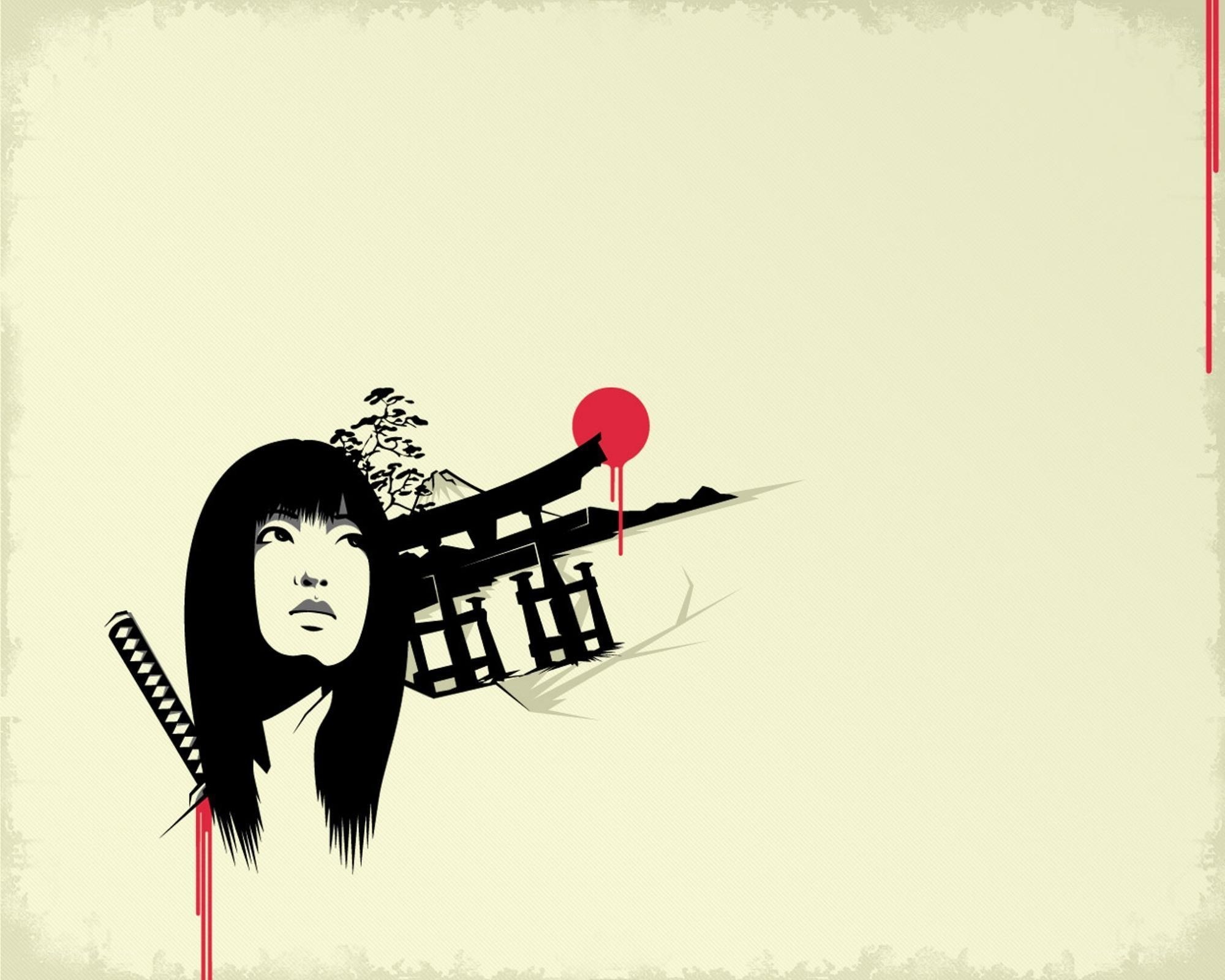 samurai woman with sword
