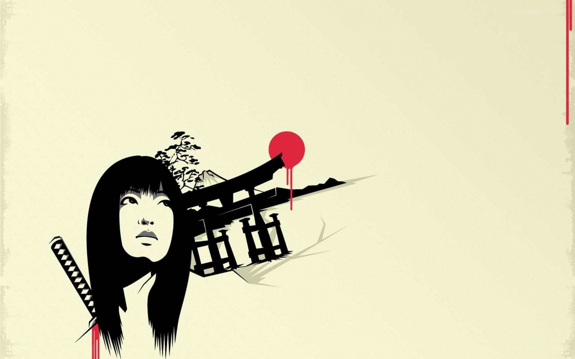 samurai woman with sword