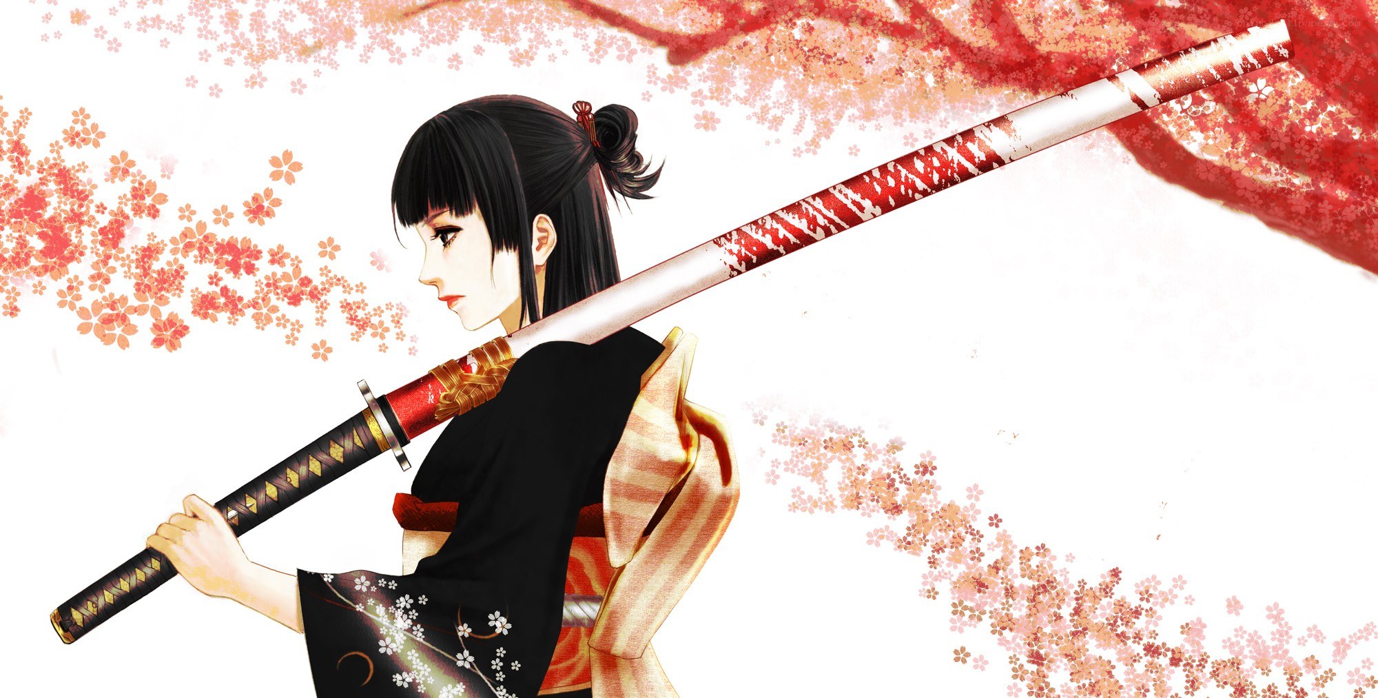 samurai woman with sword