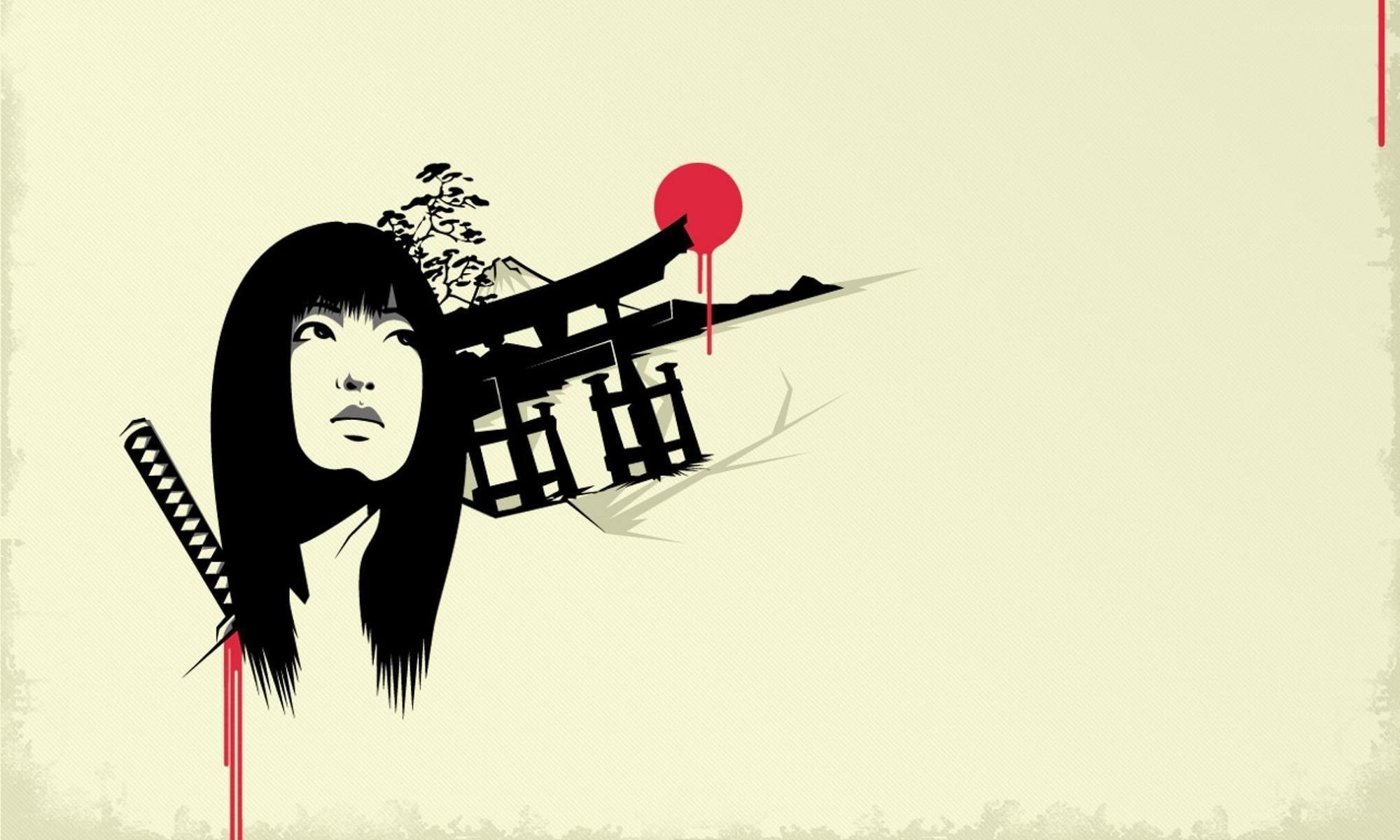 samurai woman with sword