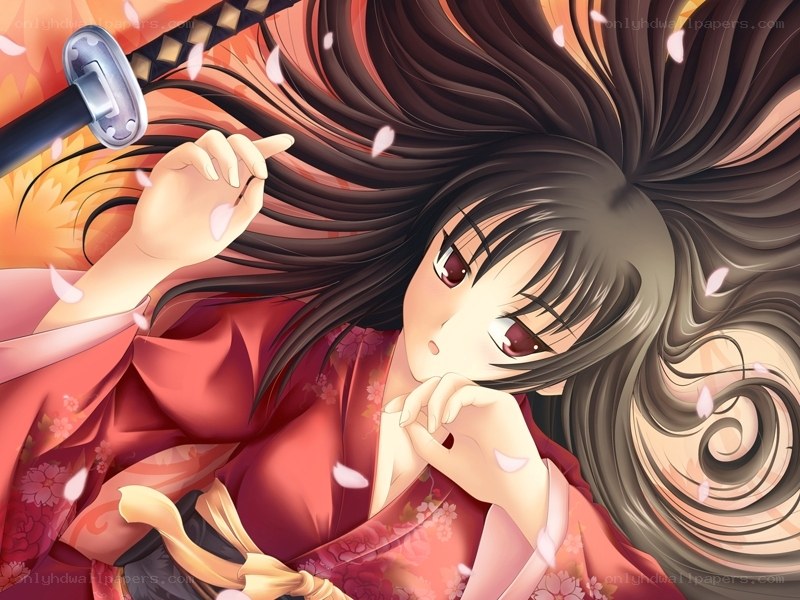 samurai woman with sword