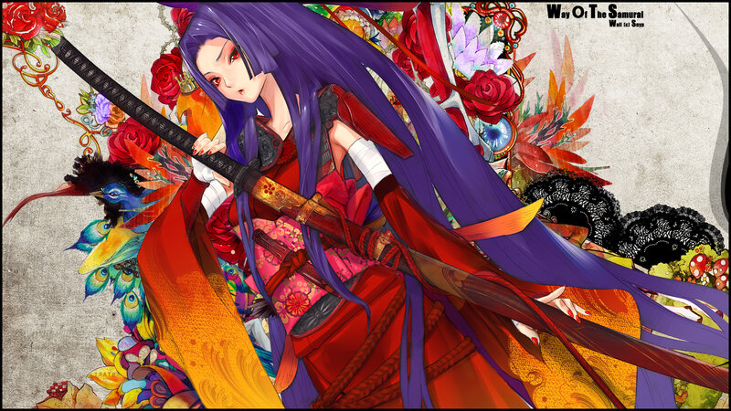Samurai woman with sword