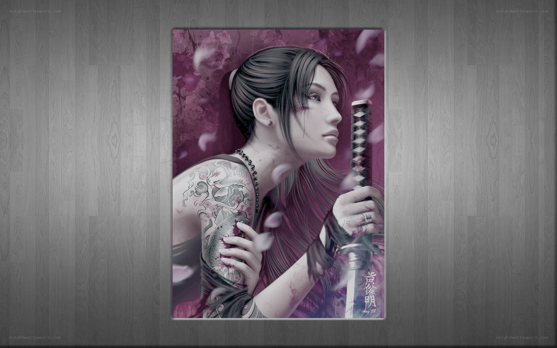 samurai woman with sword