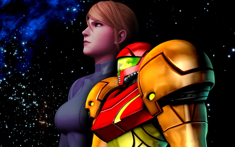 Samus and a woman in space