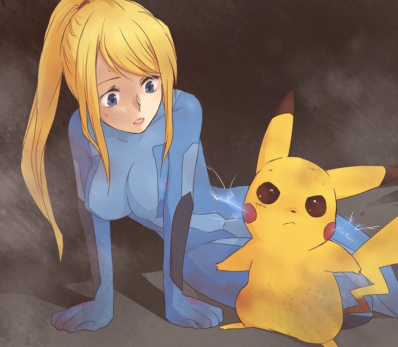 Samus and Pikachu in distress