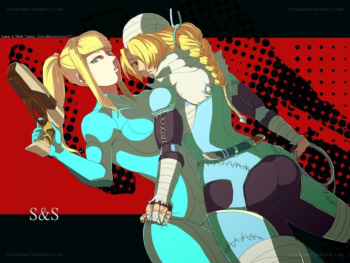 Samus and Sheik in combat