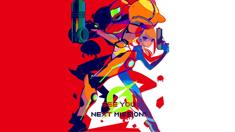 Samus Aran and a Girl