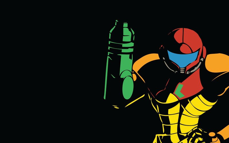 Samus Aran Holding Weapon