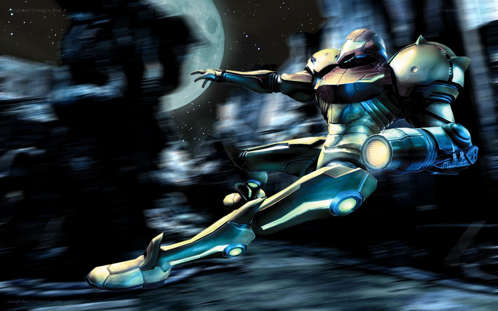 Samus Aran in action