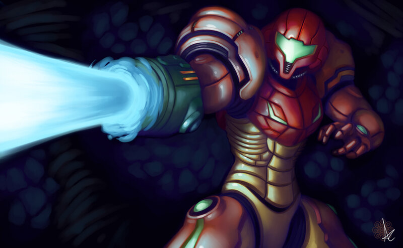 Samus Aran in action