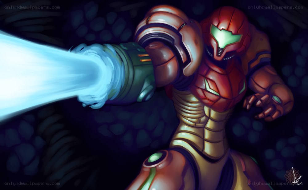 Samus Aran in action