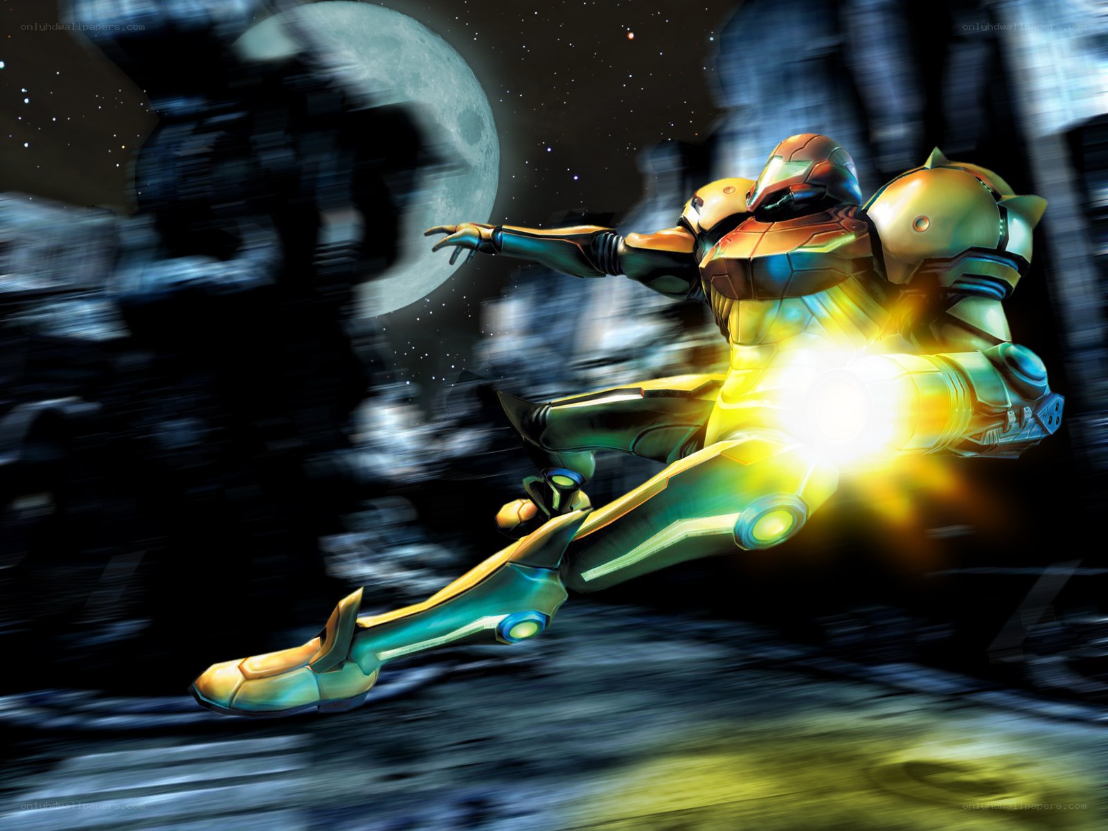 Samus Aran in action