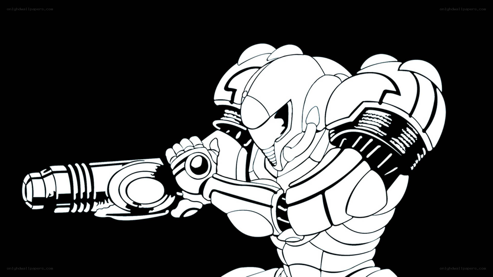 Samus Aran in action