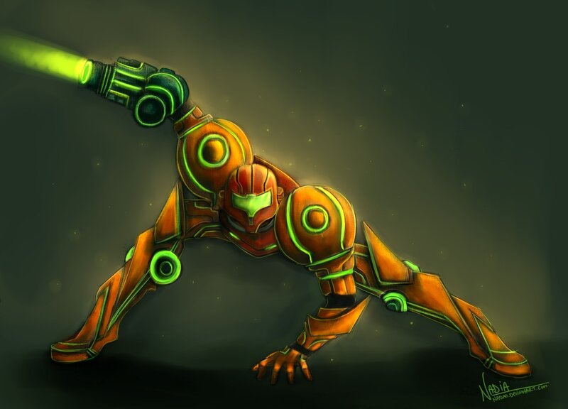 Samus Aran in action