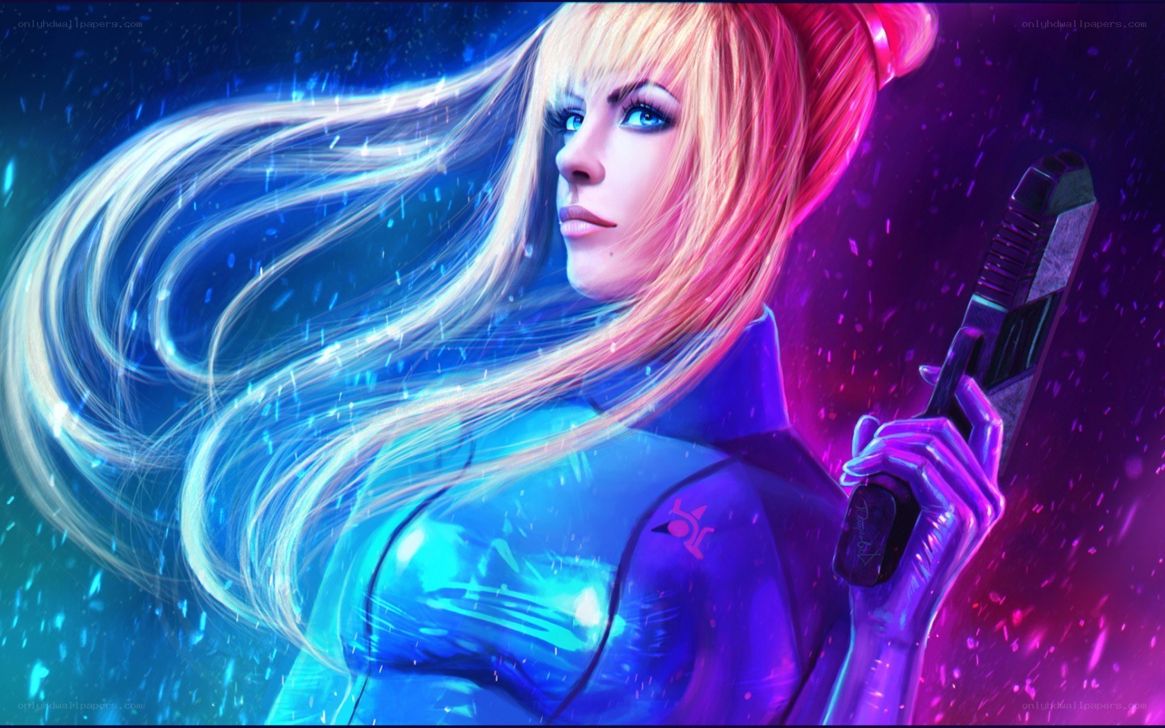 Samus Aran in action