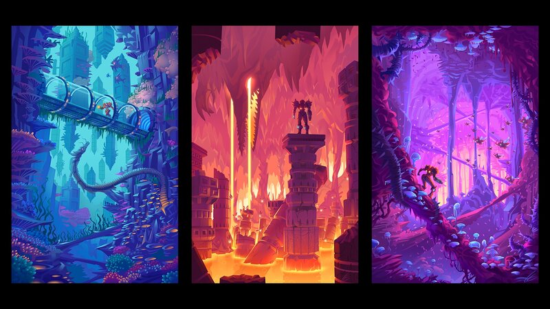 Samus Aran in Alien Worlds