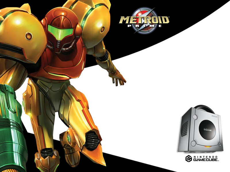 Samus Aran in Armor — Gold, Dramatic, Digital Art, Nintendo Gamecube