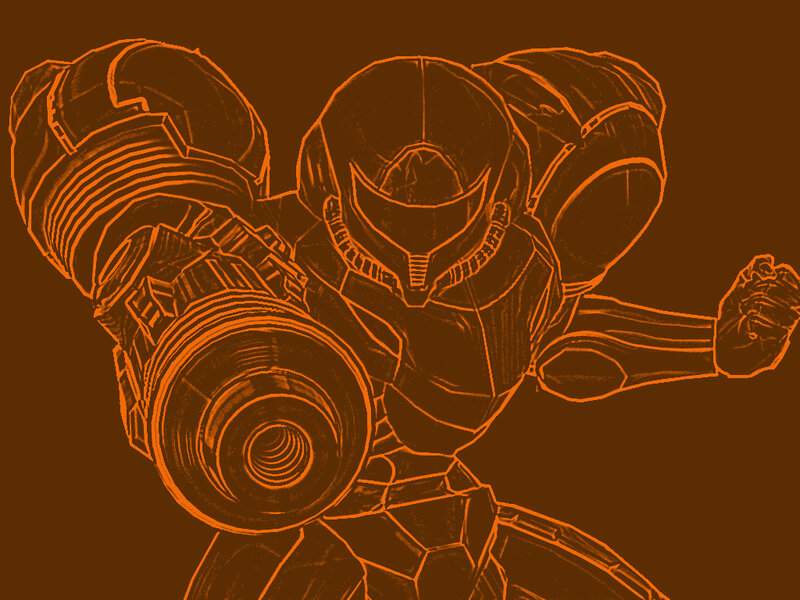 Samus Aran in Armor — Orange