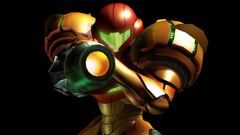 Samus Aran in Armor — Red, Dramatic, 3d Render