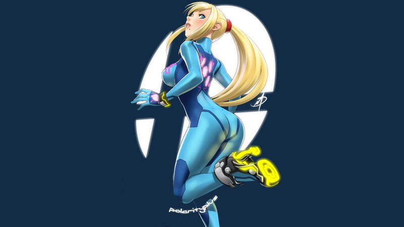 Samus Aran in Blue Suit — Dynamic