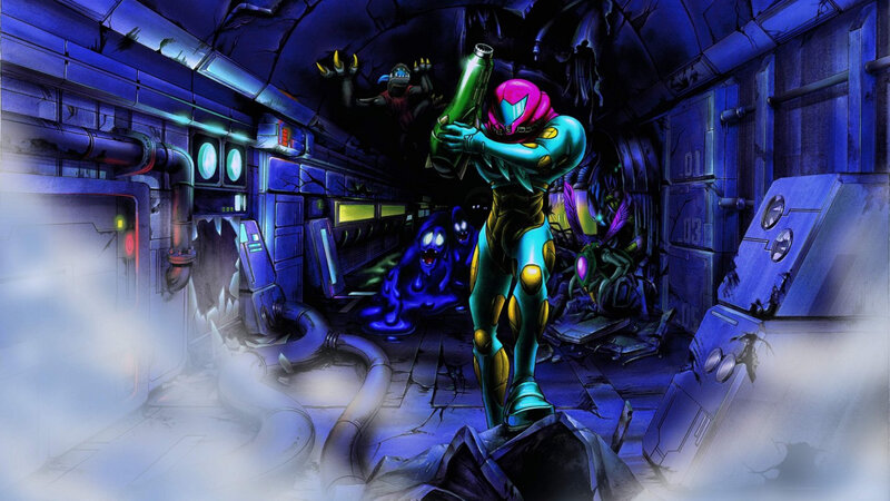 Samus Aran in Corridor