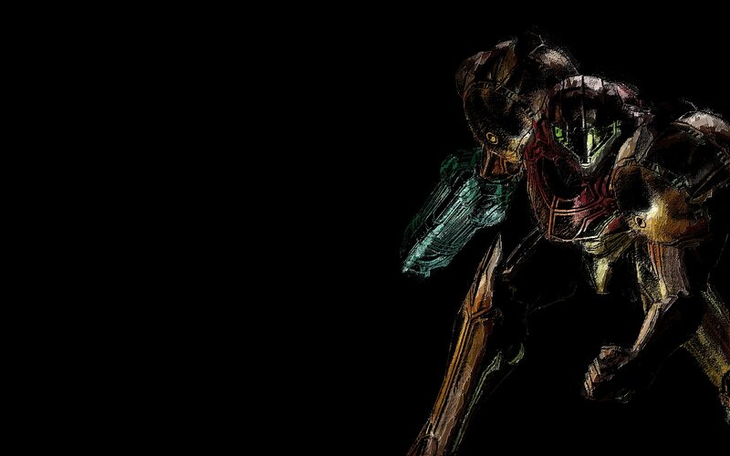Samus Aran in dark armor
