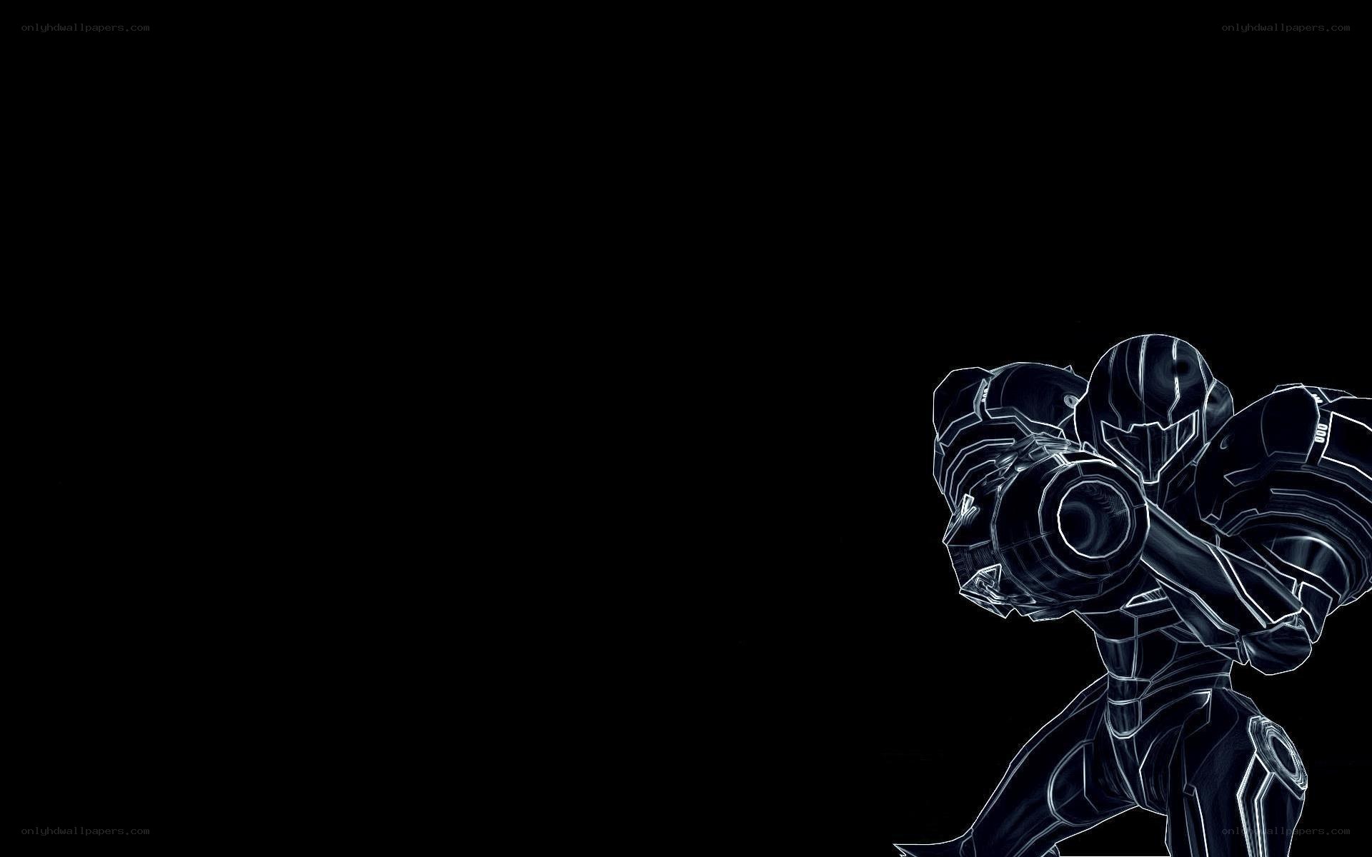 Samus Aran in dark armor