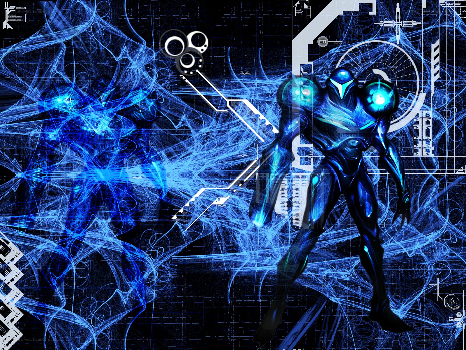 Samus Aran in digital space